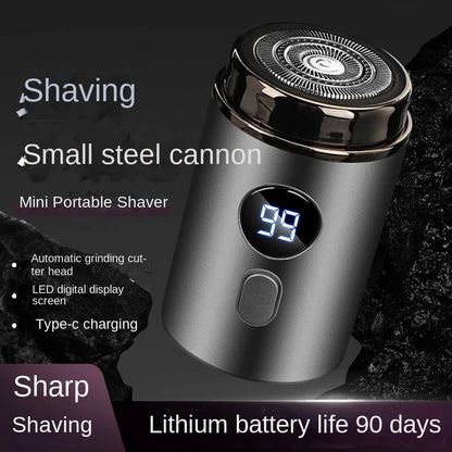 Petit pistolet en acier rasoir type-c rechargeable affichage numérique rasoir électrique pour hommes intelligent portable mini utilisation en voyage