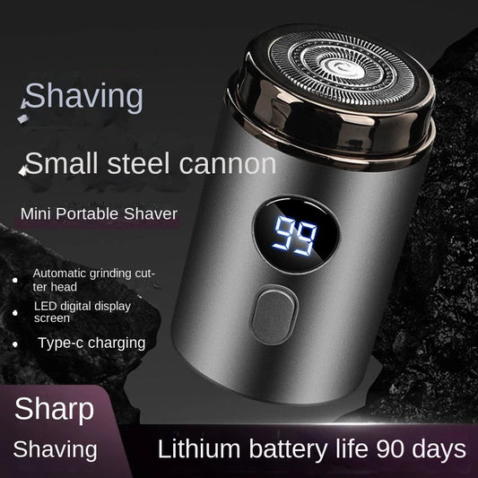 Petit pistolet en acier rasoir type-c rechargeable affichage numérique rasoir électrique pour hommes intelligent portable mini utilisation en voyage