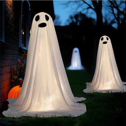 Décor fantôme LED d'Halloween – Décorations de chapeau de sorcière éclairées mignonnes et effrayantes pour porche, cour et accessoires d'affichage d'intérieur de la maison