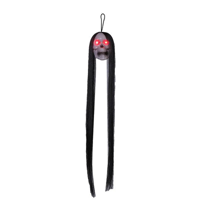 Pendentif Effrayant à Commande Vocale pour Halloween, Crâne, Fantôme, Ornements pour Pelouse, Jardin, ix, Accessoires de Décoration de Maison Hantée