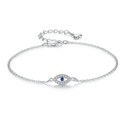 KALETINE chanceux mauvais œil Bracelet 925 en argent Sterling Bracelets pour femme pierre bleue CZ turquie réglable hommes bijoux KLTB099