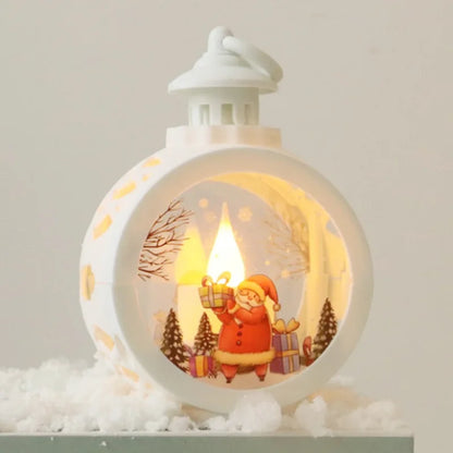 Lumière de vent ronde de noël, décoration de joyeux noël pour la maison, ornements, cadeau de noël, nouvel an