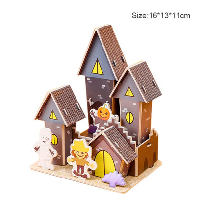 Modèle de Construction de château de dessin animé, carte en papier 3D, Puzzle, jouets pour enfants, jouets éducatifs d'intérêt faits à la main