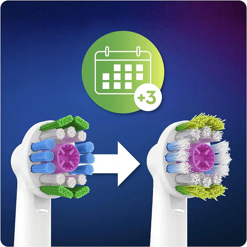 Têtes de brosse à dents de rechange Oral B EB18, 3D White Tooth, livres avancés et blanchiment, têtes de brosse à dents électriques, buses pour tous les jours