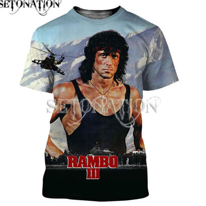 Rambo-Sweat à Capuche et Pantalon pour Homme et Femme, Nouvelle Mode, Impression 3D, Chemise de Protection, Survêtement, Livraison Directe