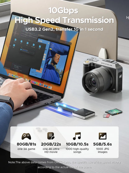 ORICO-Boîtier magnétique 2230 M.2 NVMe SSD 10Gbps, adaptateur externe M.2 vers USB Type C pour iPhone 15 Pro Max, ProRes, MacPle