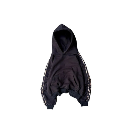 Mode 2 pièces côté rayé polyvalent confort pull à capuche taille élastique pantalons de sport ensemble Y2K hommes femmes décontracté Streetwear