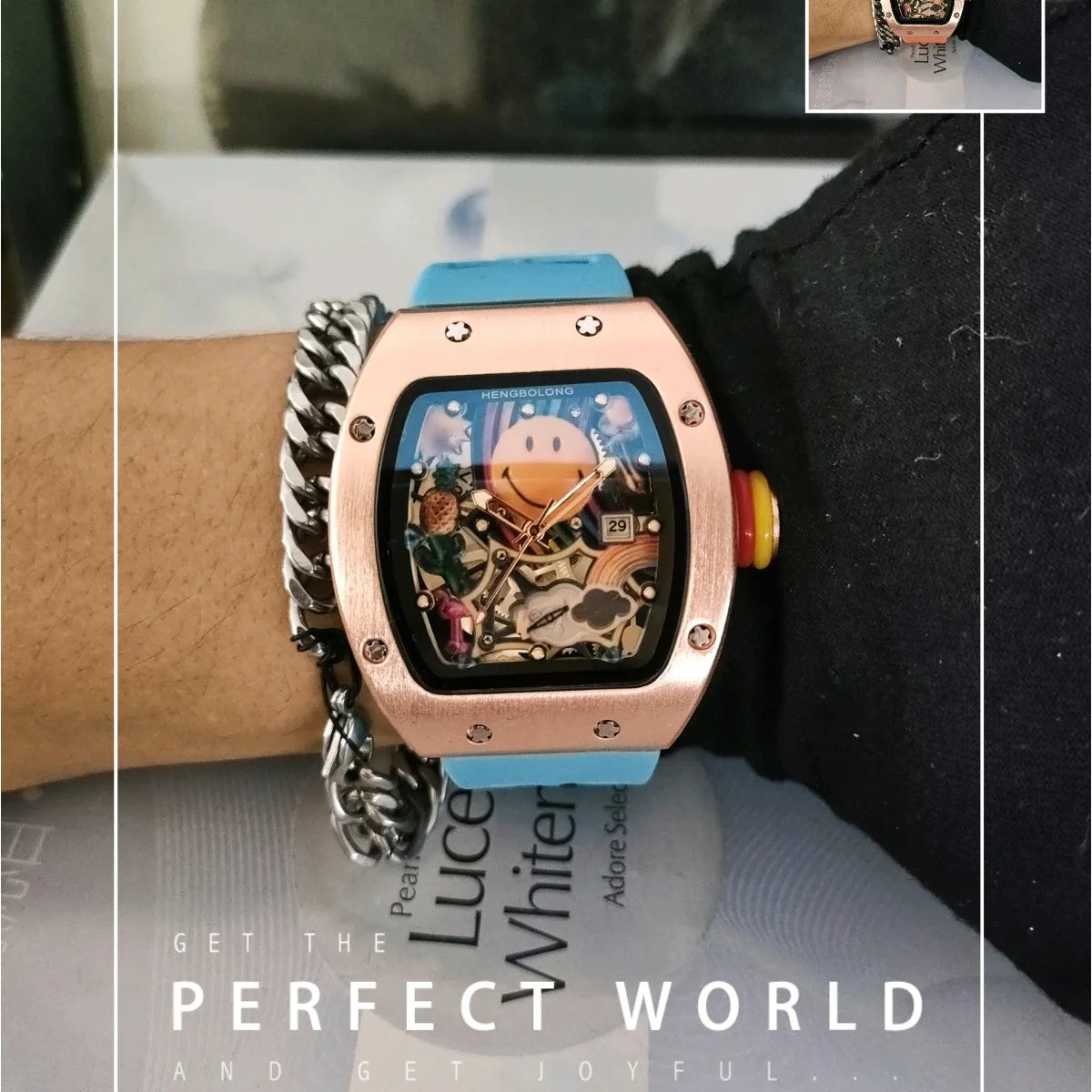 Nouvelle mode d'affaires en Relief tridimensionnel lumineux Cool Quartz hommes montres personnalité montre de luxe horloge AAA hommes montre