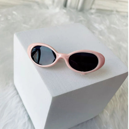 Lunettes de soleil ovales pour poupées en peluche Labubu Kpop idole, accessoires de poupée en plastique à la mode, lunettes mignonnes de décoration