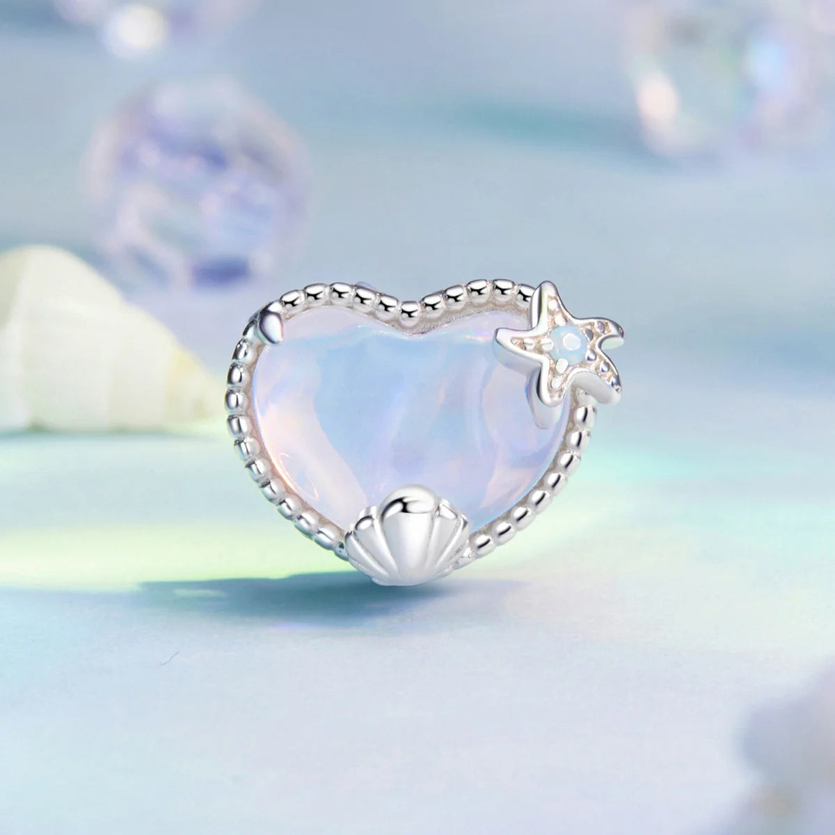100% argent Sterling 925 véritable 10 couleurs breloque coeurs radieux en cristal pour Bracelet