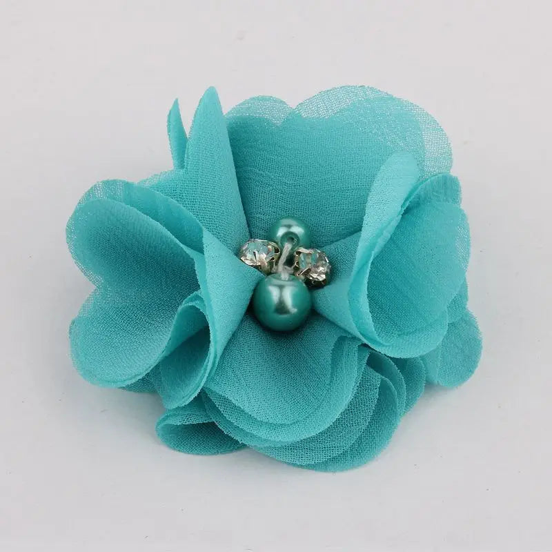 Mini fleurs artificielles en tissu mousseline de soie, 8 pièces, 2 pouces, 35 couleurs, pour Invitation de mariage, décoration de robe