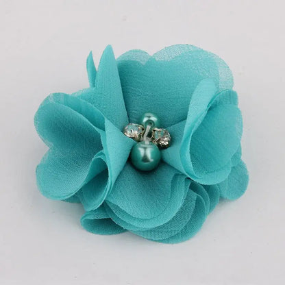 Mini fleurs artificielles en tissu mousseline de soie, 8 pièces, 2 pouces, 35 couleurs, pour Invitation de mariage, décoration de robe