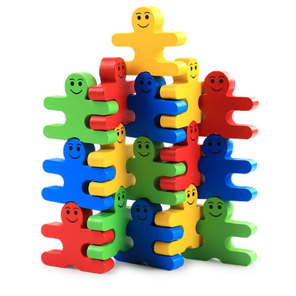 Blocs de méchant d'équilibre en bois, jouets Montessori pour les tout-petits, jouets éducatifs à empiler pour les motricité Fine, l'observation et la correspondance