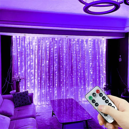 Guirlande de mariage fée lumières extérieur 8 Mode LED USB rideau lumineux chaîne fête de noël vacances décoration jardin lumière