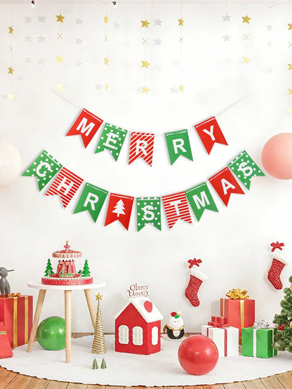 Guirlande drapeaux de Noël