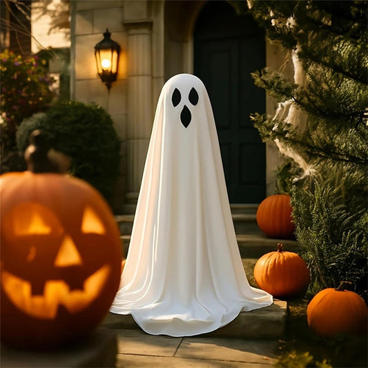 Décor fantôme LED d'Halloween – Décorations de chapeau de sorcière éclairées mignonnes et effrayantes pour porche, cour et accessoires d'affichage d'intérieur de la maison