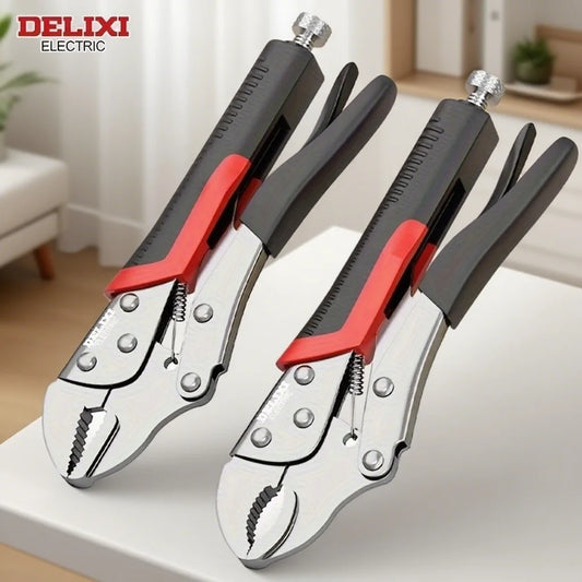 DELIXI – pince de verrouillage électrique de 5/6/7 pouces, pince de verrouillage à mâchoire incurvée, pince droite à Long nez, outils de soudage multifonctions