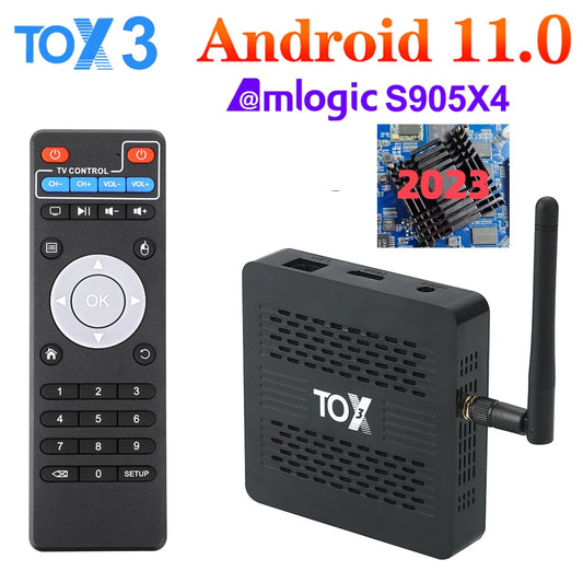 TOBERY Amlogic S905Tage Smart TV Box Android 11 4GB/32GB 2 Steroids R 1000M Wifi BT4.1 Support AV1 4K Set Top Box Wholesale