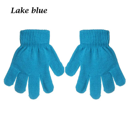 Gants extensibles simples et solides pour enfant, mitaines chaudes pour garçon et fille de 5 à 10 ans, collection automne et hiver