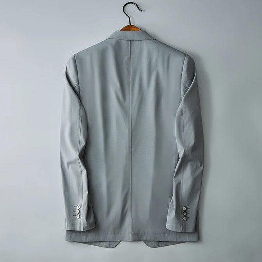 Printemps 2024 hommes mode beau affaires Version coréenne mince couleur unie costume décontracté veste acétate M-4XL nouveauté