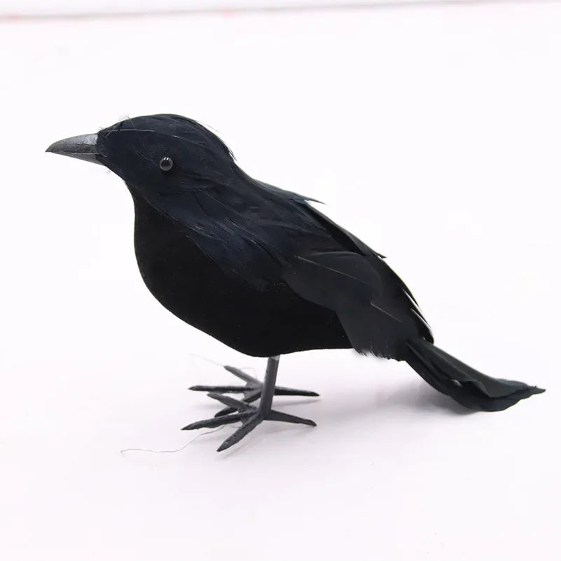 Simulation de Corbeau Noir pour Décoration d'Halloween, Répulsif à Oiseaux, Lutte Antiparasitaire, Pigeon, Jardin, Extérieur