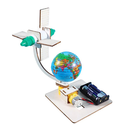 Modèle aérospatiale satellite en orbite rotative pour enfants, jouets de station spatiale Gizmo, science faite à la main, cadeau de bricolage, jouet d'apprentissage créatif, 1PC