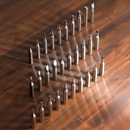 1 jeu de tournevis magnétiques 32 en 1 avec étui, comprend un Kit d'outils de réparation de précision à 30 embouts, un outil de tournevis Torx