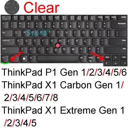 Housse de clavier pour Lenovo ThinkPad 15 T15 E15 L15 P15 P15s P15v T15g T15p P1 Gen 4 3 2, étui de protection en Silicone 15.6