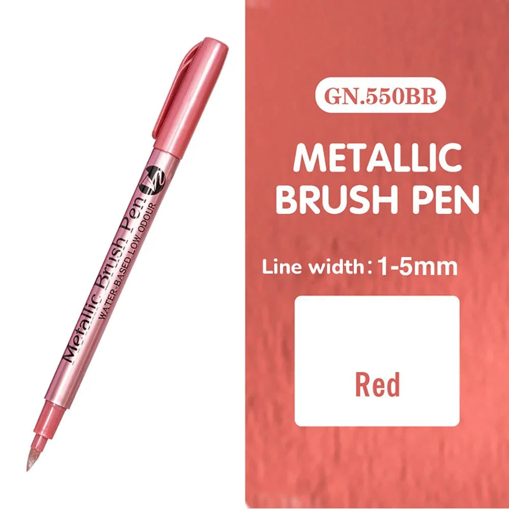 Stylos marqueurs métalliques 12 couleurs,