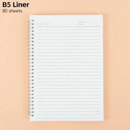 Cahier à spirale pour fournitures scolaires, 80 feuilles