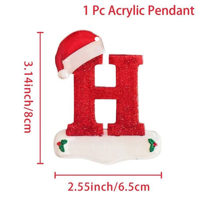 ZQNYCY - Pendentif lettre acrylique sapin de noël