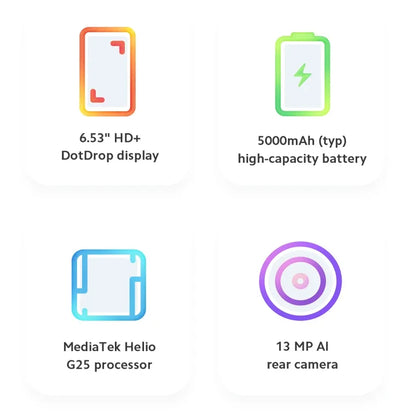 Xiaomi Redmi 9A  64GB/128GB  5000mAh 6.53 pouces MTK Helio G25 Octa Core 13MP 4G