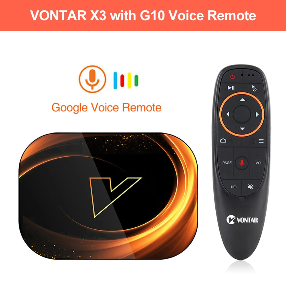 VONTAR X3 4GB 128GB 8K TV BOX Android 9 Smart Android TVBOX 9.0 Amlogic S905X3 Wifi 1080P BT 4K décodeur 4GB 64GB 32GB
