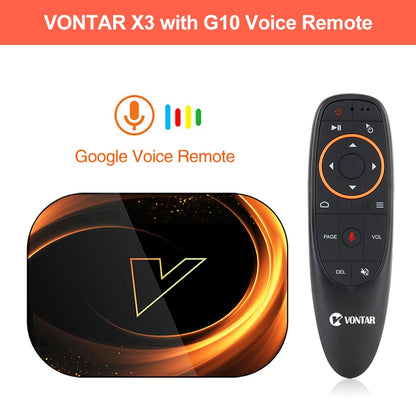 VONTAR X3 4GB 128GB 8K TV BOX Android 9 Smart Android TVBOX 9.0 Amlogic S905X3 Wifi 1080P BT 4K décodeur 4GB 64GB 32GB