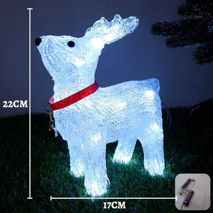Bonhommes de neige du père noël, élan, ornement lumineux, décoration du jour de noël, éclairage de vacances, cadeaux pour enfants, cadeau du nouvel an, lumière Led de noël