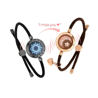 Totwoo cadeau de Couple romantique Bracelets Bluetooth intelligents avec rappel de vibrations pour iOS Android longue Distance
