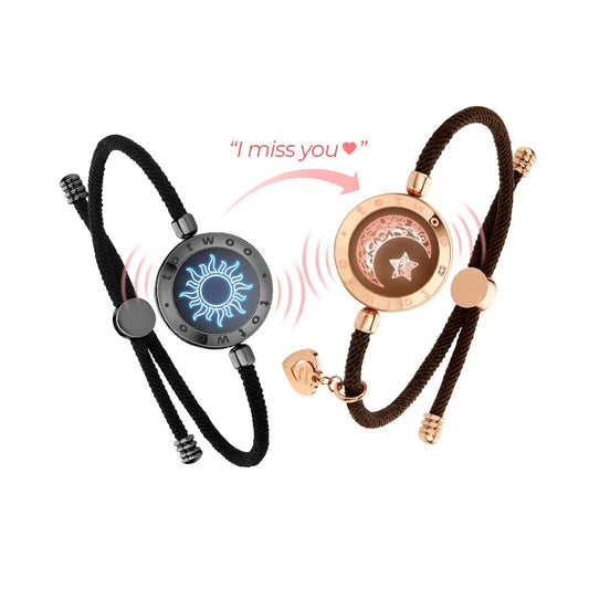Totwoo cadeau de Couple romantique Bracelets Bluetooth intelligents avec rappel de vibrations pour iOS Android longue Distance