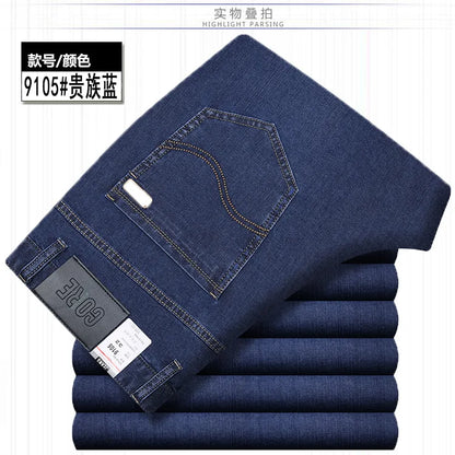 Jean Denim Fin pour Homme, Pantalon Droit, Décontracté, Bleu, Noir, Gris, Vêtements d'Été, Taille 40 42