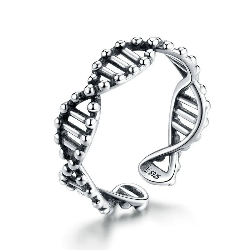 WOSTU-Bagues ajustables en argent regardé 925 pour femme, bijoux originaux empilables, taille ouverte