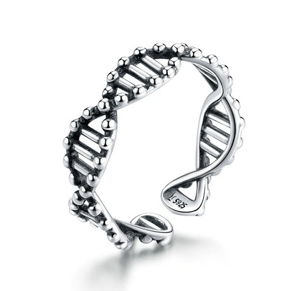 WOSTU-Bagues ajustables en argent regardé 925 pour femme, bijoux originaux empilables, taille ouverte