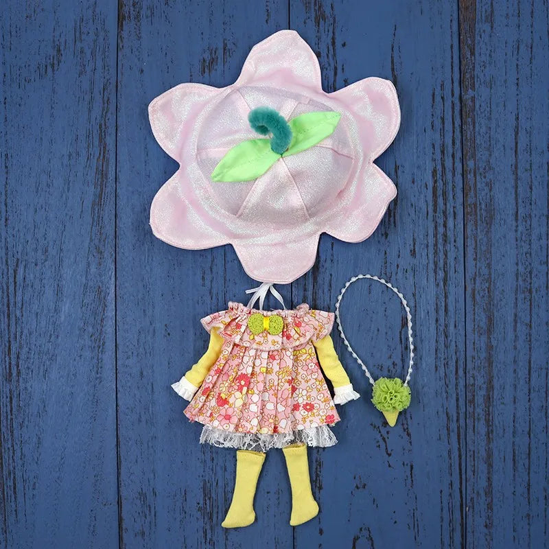 Vêtements kimono de poupée Blyth faits à la main, vêtements de poupée Blyth OB22 24, oreilles de lapin, robe de princesse pour Ymy Licca Azones Ob24 Ob27 Fr