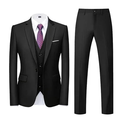 Costume vert clair pour Homme, 3 pièces (veste + pantalon + gilet), noir, gris, rouge, Terno Masculino, mode Slim, taille asiatique M-6XL