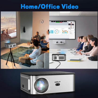 HORLAT 26000Lumens LCD projecteur 8K Support 1080P natif Android double bande Wifi 6 mise au point automatique Keystone bureau Home cinéma