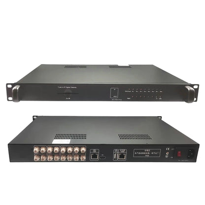 Tuner vers IP OSCAM CA DVB-S2 DVB-T T2 DVB-C ISDBT UDP HTTP RTSP récepteur de flux de passerelle numérique 8 canaux RF vers IP IRD
