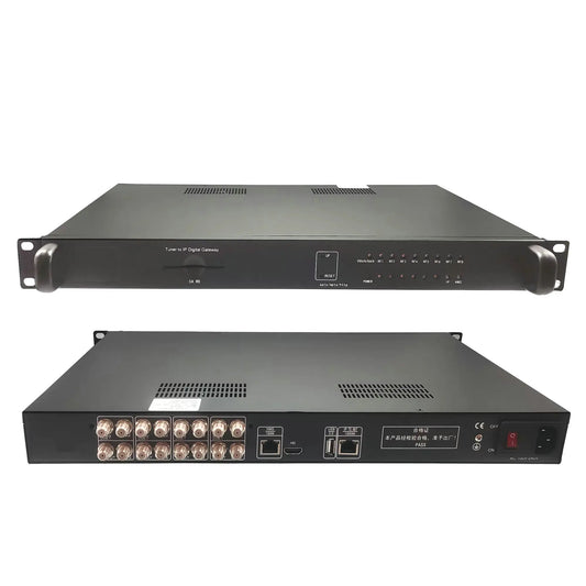 Tuner vers IP OSCAM CA DVB-S2 DVB-T T2 DVB-C ISDBT UDP HTTP RTSP récepteur de flux de passerelle numérique 8 canaux RF vers IP IRD