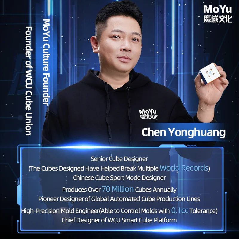 [Cube fou] Moyu AoFu V5 7X7 Cube magique magnétique sans colle Aofu 7x7 V5 Cubo Magico jouets Fidget professionnels