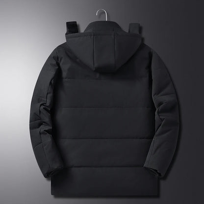 DIUJZEO-Parkas coupe-vent d'extérieur pour hommes, veste d'hiver, coton rembourré, optique chaude, doublure en cachemire de qualité, poignées de chapeau amovibles
