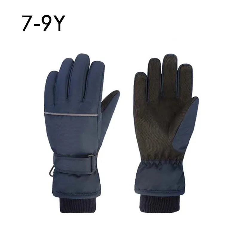 Gants de Ski imperméables pour enfants et adultes, épais, pour Snowboard, doublure polaire d'extérieur, gants d'hiver pour la famille, pour garçons et filles