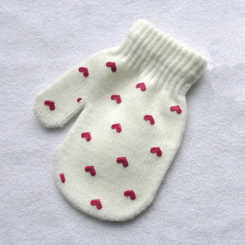 Gants d'hiver chauds pour bébés de 1 à 4 ans, mitaines tricotées en Patchwork, gants à doigts complets pour étudiants de la maternelle