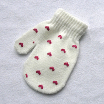 Gants d'hiver chauds pour bébés de 1 à 4 ans, mitaines tricotées en Patchwork, gants à doigts complets pour étudiants de la maternelle